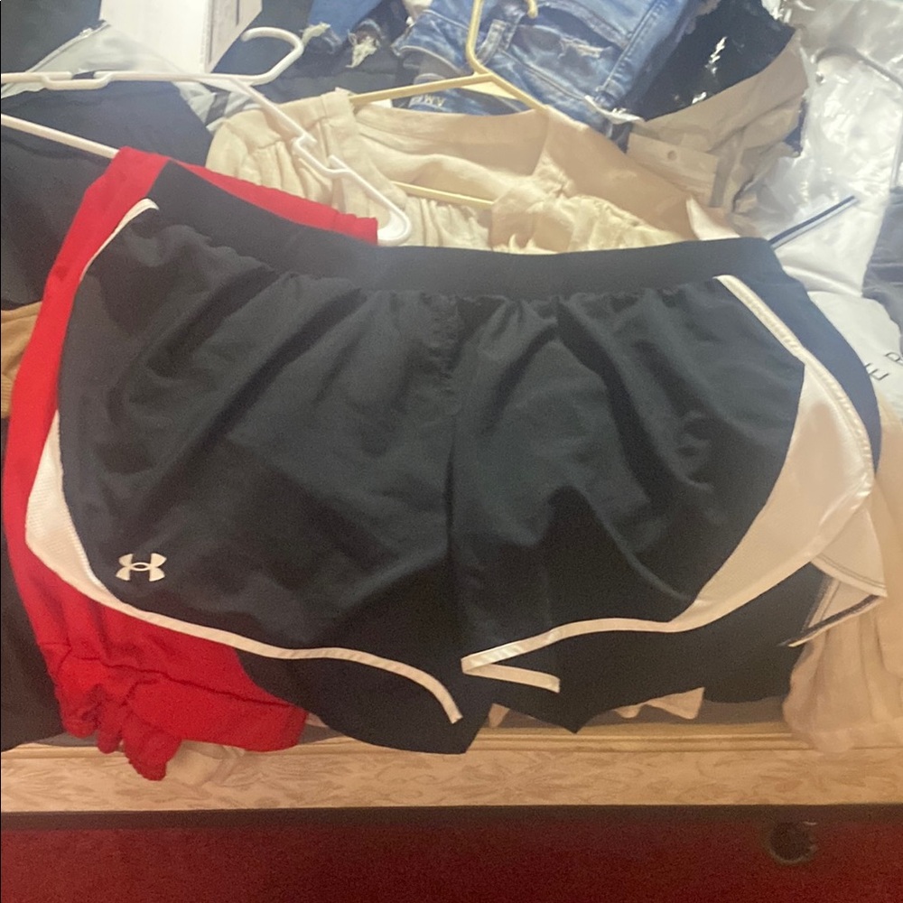 Under Armour Women's Black and White Shorts